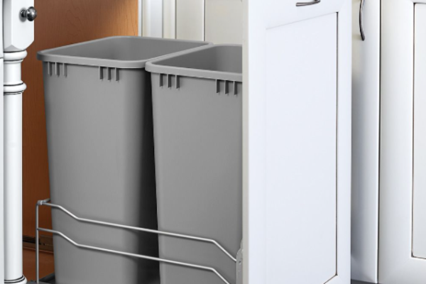 Double Trash Can Built In